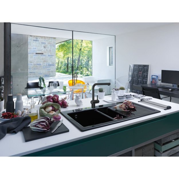 Смеситель Franke Atlas Neo Sensor выдвижной шланг черный матовый (preview 2)