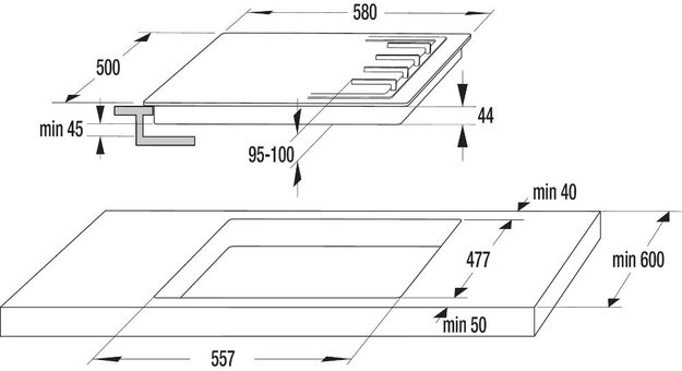 Газовая варочная панель на закаленном стекле Gorenje GT64B (preview 6)