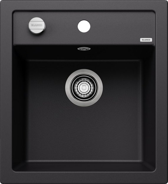 Мойка BLANCO DALAGO 45 Silgranit черный, клапан-автомат (preview 1)