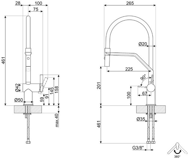 Смеситель Smeg MID20MN (preview 2)