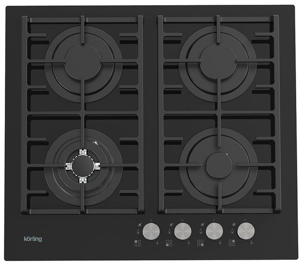 Газовая стеклянная варочная панель Korting HGG 6825 CTN (preview 1)