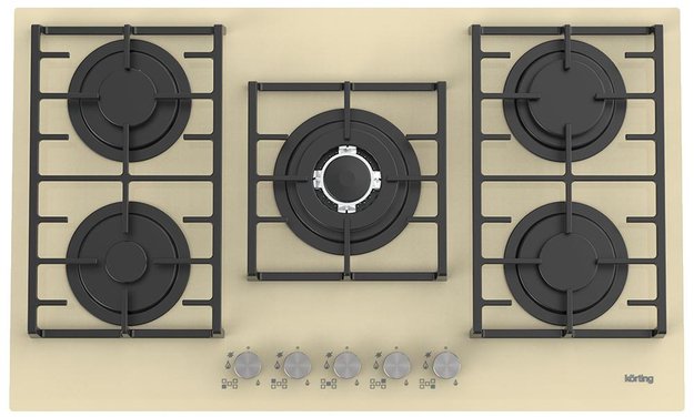 Газовая стеклянная варочная панель Korting HGG 9835 CTB (preview 1)