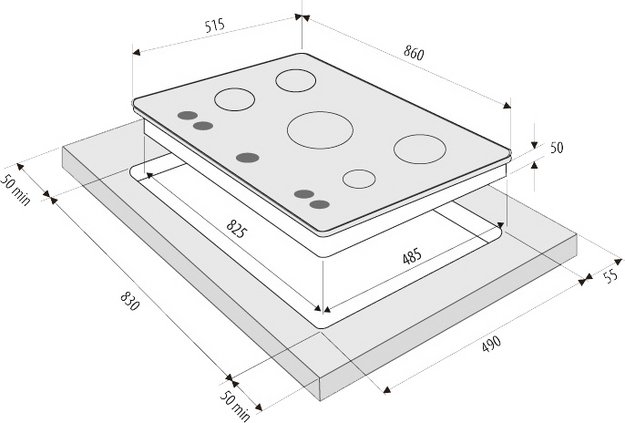 Газовая варочная панель KRONA NOVANTA 90 AN с подставкой WOK (preview 9)