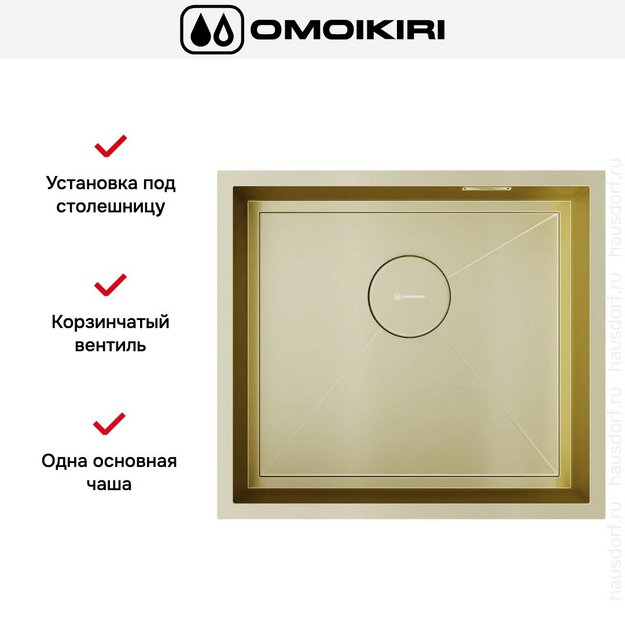 Мойка Omoikiri Kasen 49-16 INT LG (preview 2)