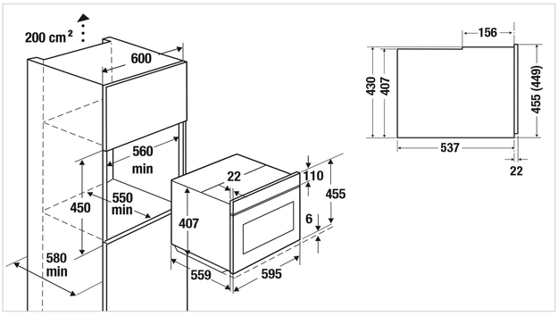 Компактный духовой шкаф с микроволнами Kuppersbusch CBM 6350.0 GPH 2 Black Chrome (preview 5)