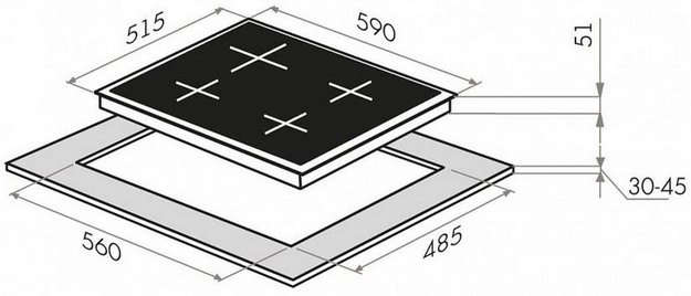 Газовая варочная панель MAUNFELD EGHE.64.3CB\G (preview 19)