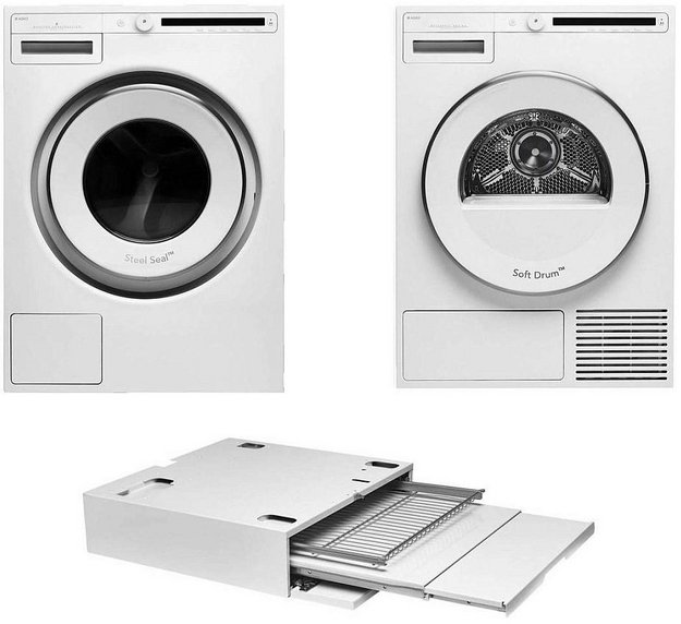 Asko Classic 5 (стиральная машина W2084.W/3 + сушильная машина T208C.W + выдвижная полка с корзиной HDB1153W) (фото 1) Asko Classic 5 (стиральная машина W2084.W/3 + сушильная машина T208C.W + выдвижная полка с корзиной HDB1153W) (preview 1)