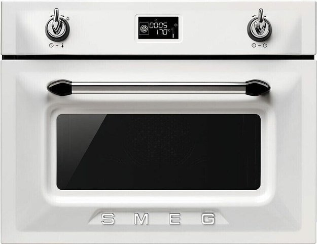 Компактный духовой шкаф с пароваркой Smeg SF4920VCB1 (preview 1)