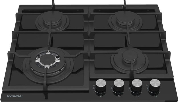 Газовая варочная панель Hyundai HHG 6436 BG (фото 2) Газовая варочная панель Hyundai HHG 6436 BG (preview 2)