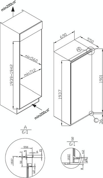 Встраиваемый холодильник Korting KSI 1935 (preview 6)