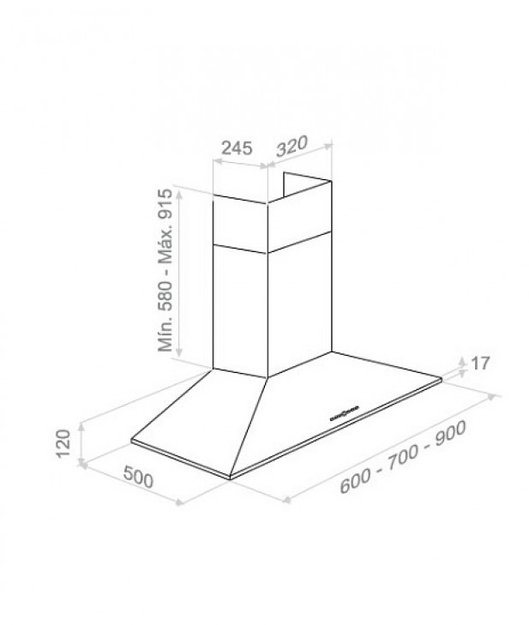 Вытяжка Pando P-227/60 IX 850 S.E.C. 230/50 (preview 3)