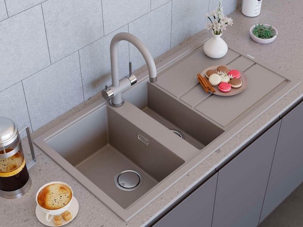 Мойка Omoikiri Kitagawa 100-2 WG (фото 4) Мойка Omoikiri Kitagawa 100-2 WG (preview 4)