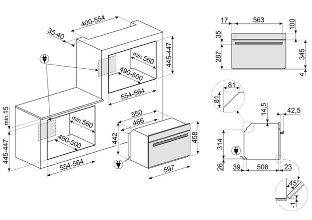 Духовой шкаф комбинированный с пароваркой Smeg SF4604PVCNR1 (preview 7)
