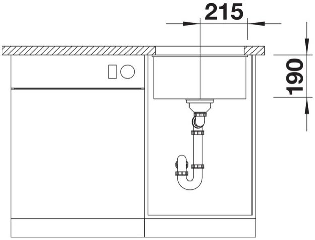 Мойка BLANCO SUBLINE 400-U Silgranit вулканический серый (фото 8) Мойка BLANCO SUBLINE 400-U Silgranit вулканический серый (preview 8)