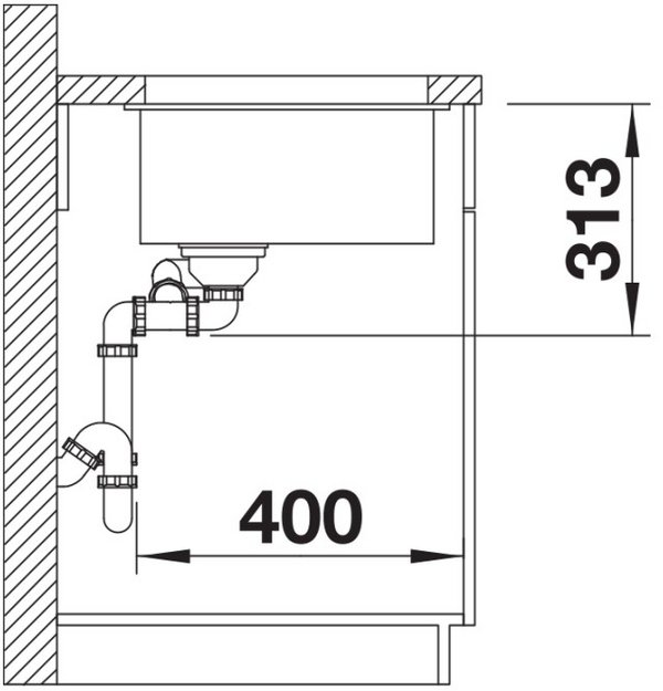 Мойка BLANCO SUBLINE 340/160-U Silgranit серый беж, чаша слева (preview 4)