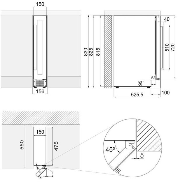Встраиваемый винный шкаф Pando PVZB 15-9 XR (preview 4)