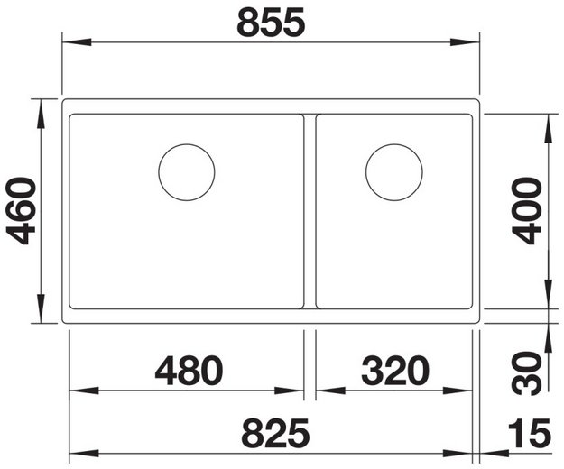 Мойка BLANCO SUBLINE 480/320-U Silgranit белый (preview 3)