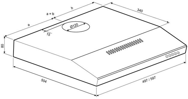 Вытяжка Krona JESSICA slim 500 white push button (preview 12)