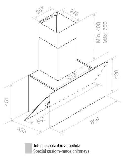 Вытяжка Pando P-730/90 CR NE+BL V. 1050 SEC PLUS (preview 3)