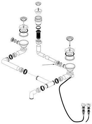 Комплект сливной арматуры для моек Blanco Delta, Mega 224813 (preview 1)