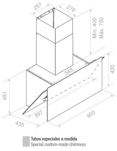 Вытяжка Pando P-730/90 CR NE+BL V. 850 SEC (preview 3)