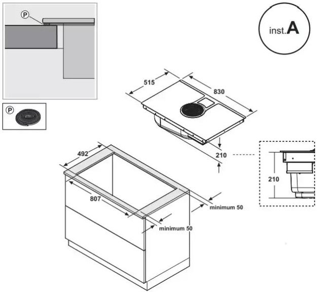 Варочная панель с вытяжкой Elica NIKOLATESLA SWITCH WH/A/83 (preview 7)