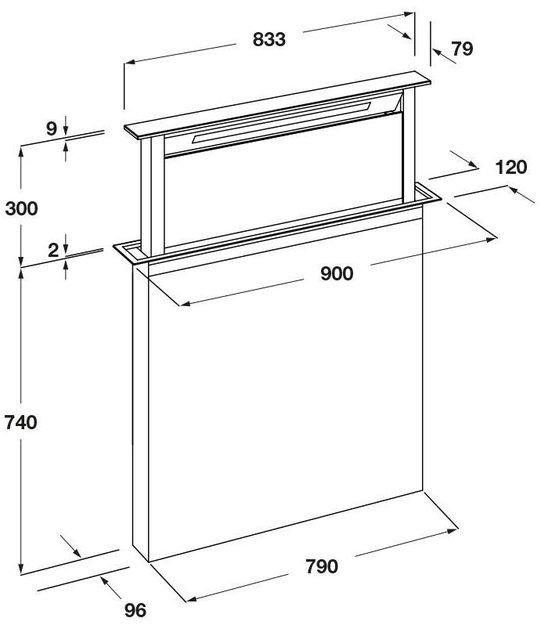 Встраиваемая вытяжка Fulgor Milano FDDH 900 TRC WH (preview 7)