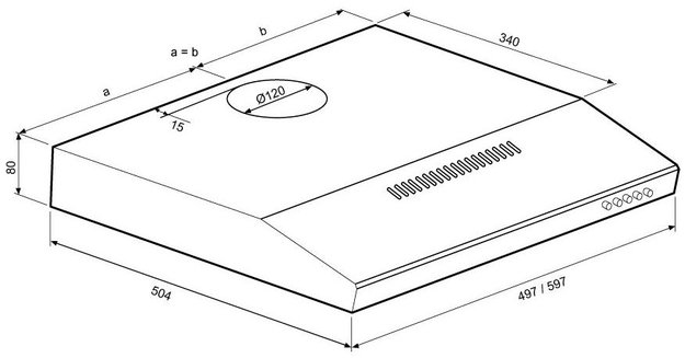 Вытяжка Krona JESSICA slim 600 white push button (preview 12)