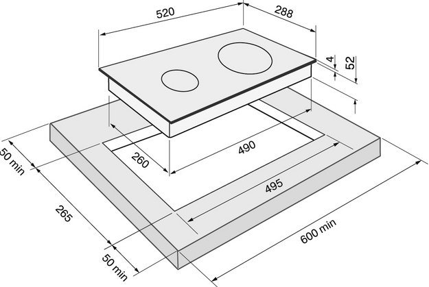  Индукционная варочная панель KRONA PIASTRA 30 BL (preview 9)