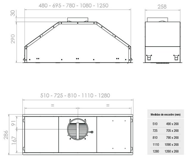 Встраиваемая вытяжка Pando GTI/810 INOX V.850 SEC (preview 4)