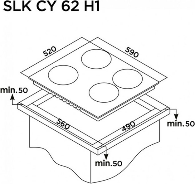 Варочная панель Schaub Lorenz SLK СY62H1 (фото 6) Варочная панель Schaub Lorenz SLK СY62H1 (preview 6)