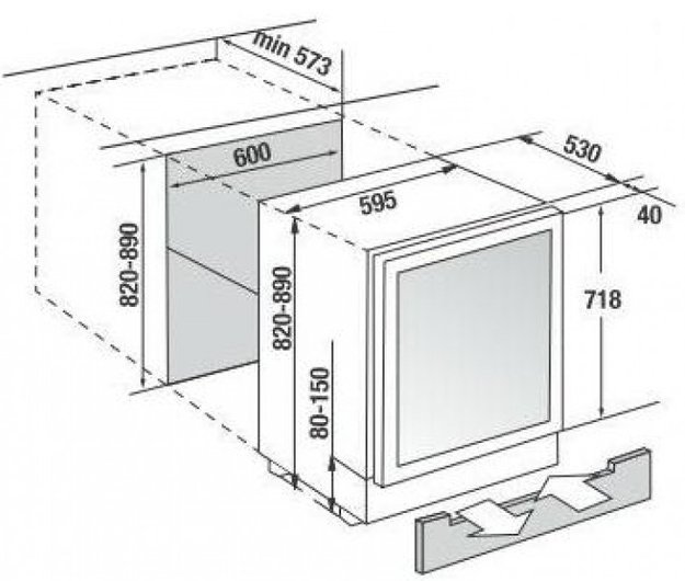 Встраиваемый холодильник для охлаждения вина Kuppersbusch FWKU 1800.0 S1 (preview 4)