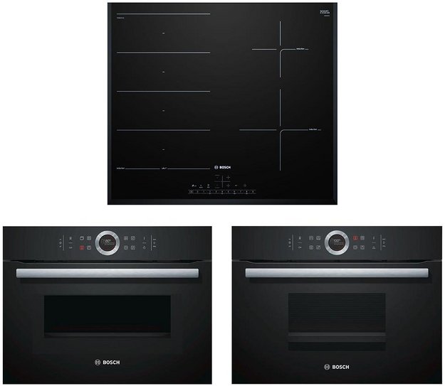 Bosch (духовой шкаф CMG633BB1 + пароварка CDG634AB0 + варочная панель PXE651FC1E) (preview 1)