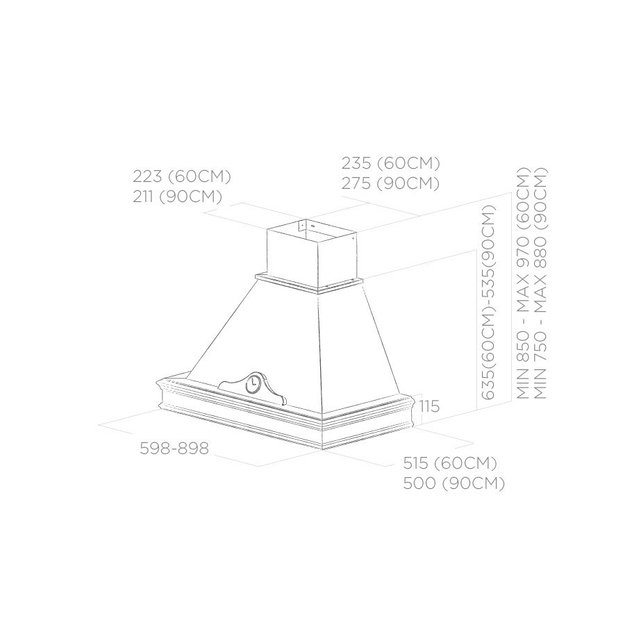 Вытяжка ELICA ORETTA WH/A/90 FRASSINO (preview 4)