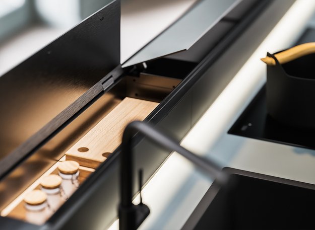 Система хранения Falmec MONOLITH 90 VETRO NERO KACL.455#NF (preview 1)