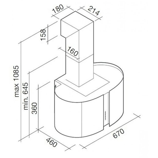 Вытяжка Falmec Mirabilia 67 Fenice Vetro (800) ECP (preview 3)