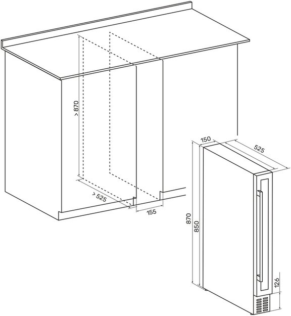 Встраиваемый винный шкаф Kuppersberg RBW 15 (фото 9) Встраиваемый винный шкаф Kuppersberg RBW 15 (preview 9)