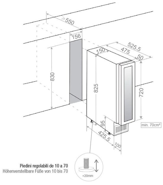 Встраиваемый винный шкаф Pando PVZB 15-9 XR (preview 3)
