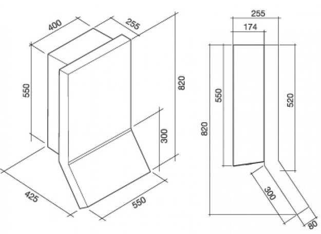 Вытяжка Falmec Rialto 55 h 820 ix (800) ECP полированная (preview 5)