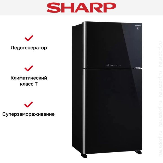 Двухкамерный холодильник Sharp SJ-XG 60 PGBK (preview 3)