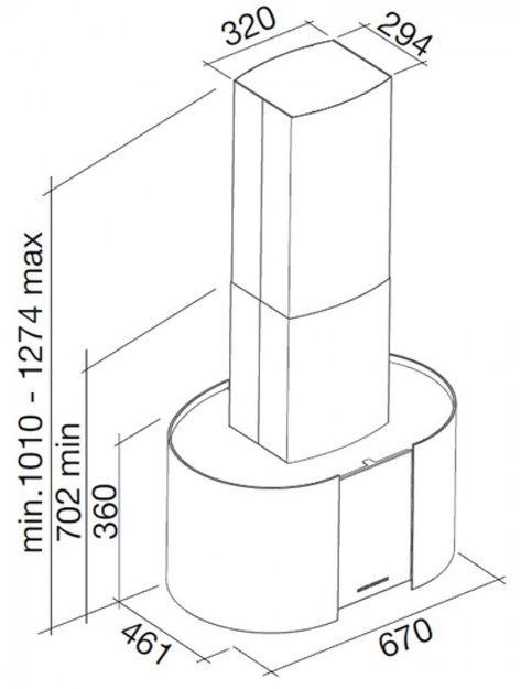 Вытяжка Falmec Mirabilia isola 67 Pharo Vetro (800) ECP (preview 3)