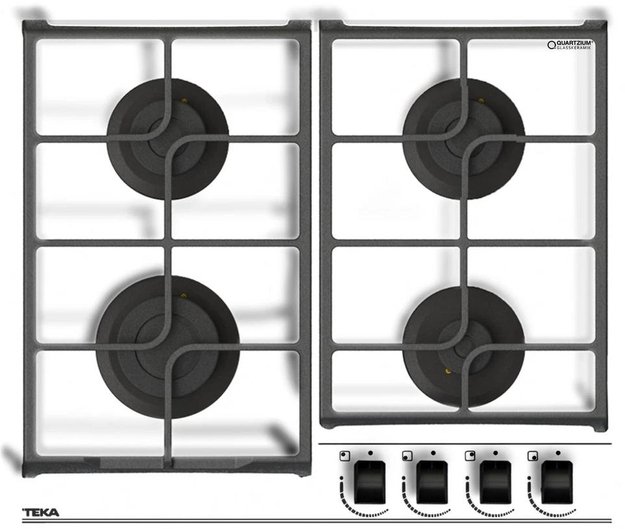 Встраиваемая газовая варочная панель Teka GBC 64100 KBN WHITE (preview 1)