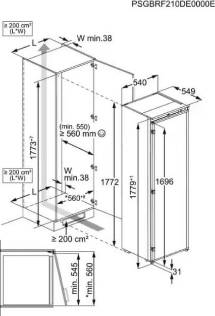 Встраиваемый холодильник Electrolux ERD6DE18S4 (фото 9) Встраиваемый холодильник Electrolux ERD6DE18S4 (preview 9)