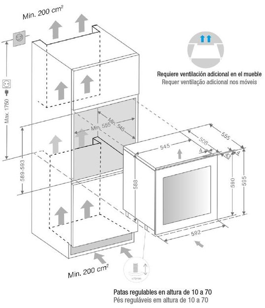 Встраиваемый винный шкаф Pando PVMA 60-25 PAL (preview 3)