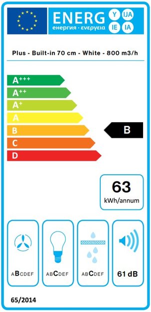 Встраиваемая вытяжка Falmec GRUPPO INCASSO PLUS 70 WH (preview 4)