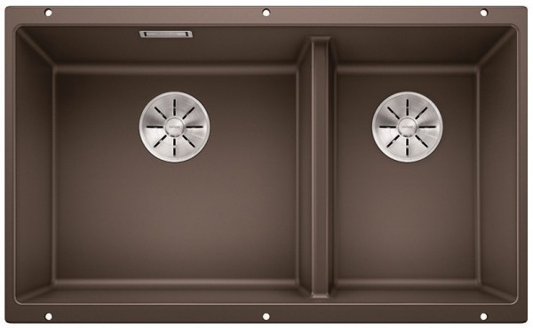 Мойка Blanco SUBLINE 430/270-U с отводной арматурой InFino® кофе (preview 1)