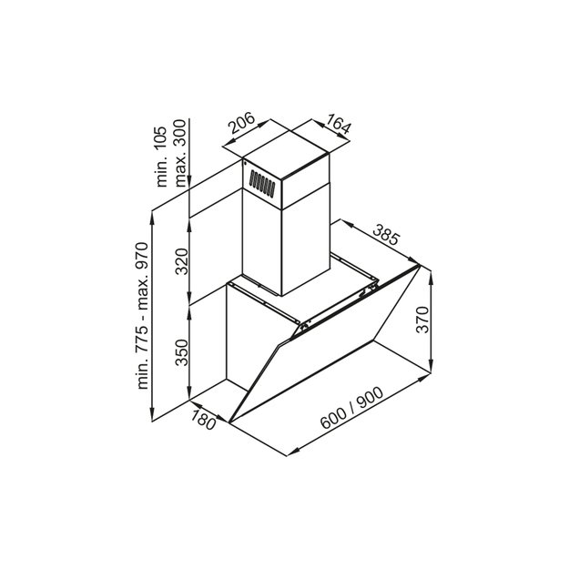 Кухонная вытяжка MAUNFELD Aurora 90 белый матовый (preview 2)