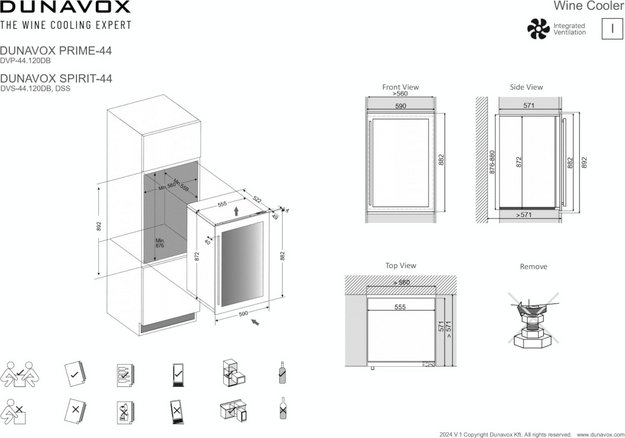 Встраиваемый винный шкаф Dunavox DVS-44.120DC (фото 10) Встраиваемый винный шкаф Dunavox DVS-44.120DC (preview 10)