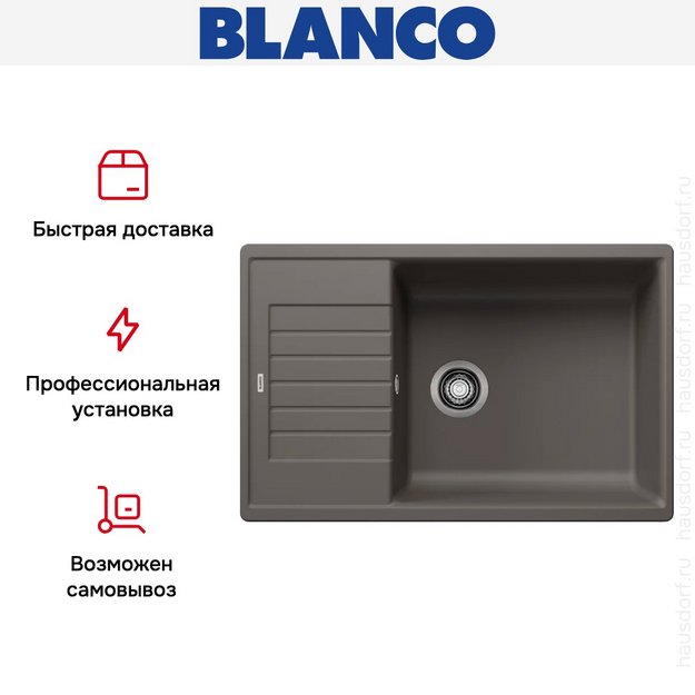 Мойка BLANCO ZIA XL 6 S Compact Silgranit вулканический серый (preview 9)