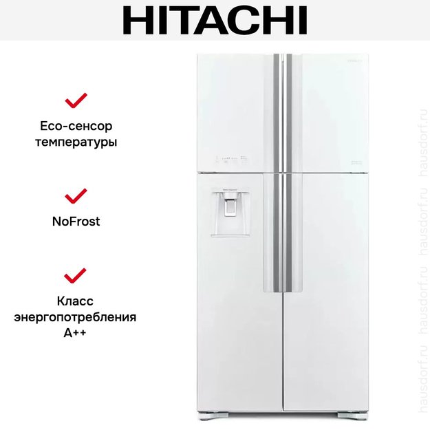 Холодильник Hitachi R-W 660 PUC7 GPW (preview 5)